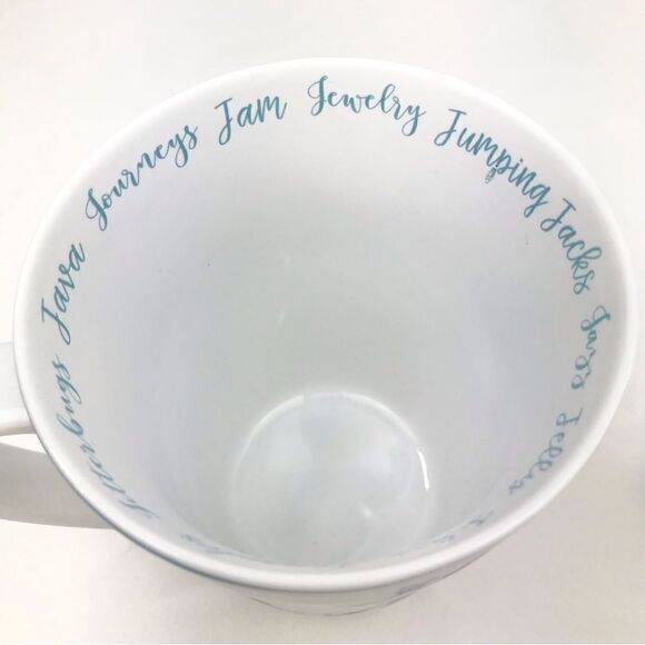 Lisa Audit Monogram Letter “J” Ribbed Floral Initial Word Mug - Picture 9 of 13